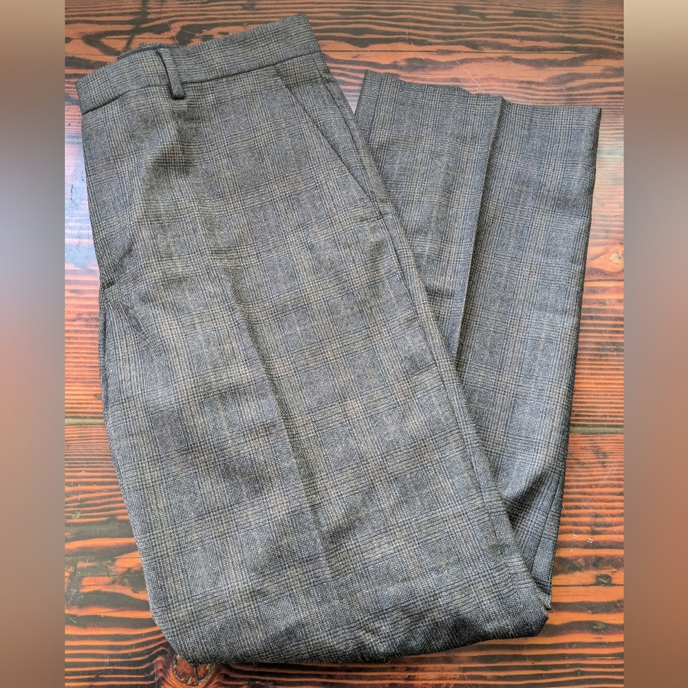 Banana Republic 100% Wool Glen Plaid Dress Pants – Straight Fit 35x34